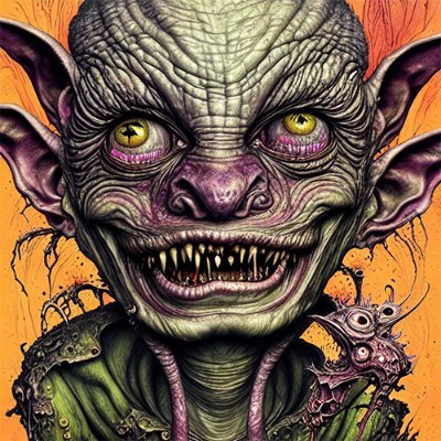 Grotesque goblin logo